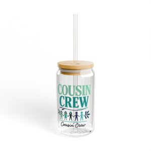 Teal Cousin Crew Glass Tumbler