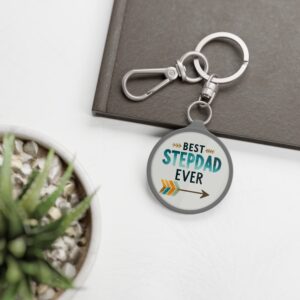 Best Step Dad Keychain Tag
