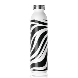 Zebra Stripe Stainless Steel Slim Water Bottle