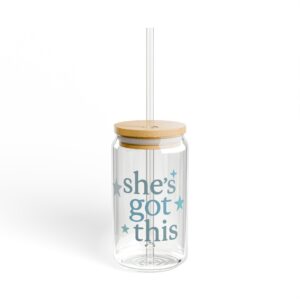 She’s Got This Sky Mist Glass Tumbler