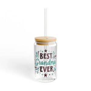 Best Grandma Ever Aqua Splash Glass Tumbler