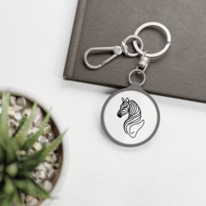 Wire Zebra Keychain Tag