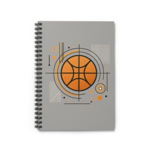 Orange Geo Basketball 8″ Compact Spiral Notebook
