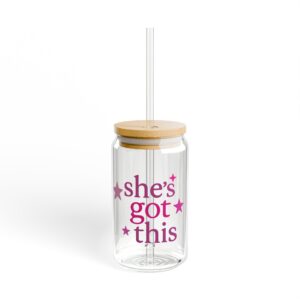 She’s Got This Fuchsia Glass Tumbler