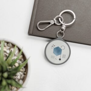 Geo Line Keychain Tag