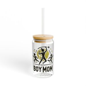 Jungle Boy Mom Glass Tumbler