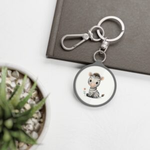 Baby Zebra Keychain Tag