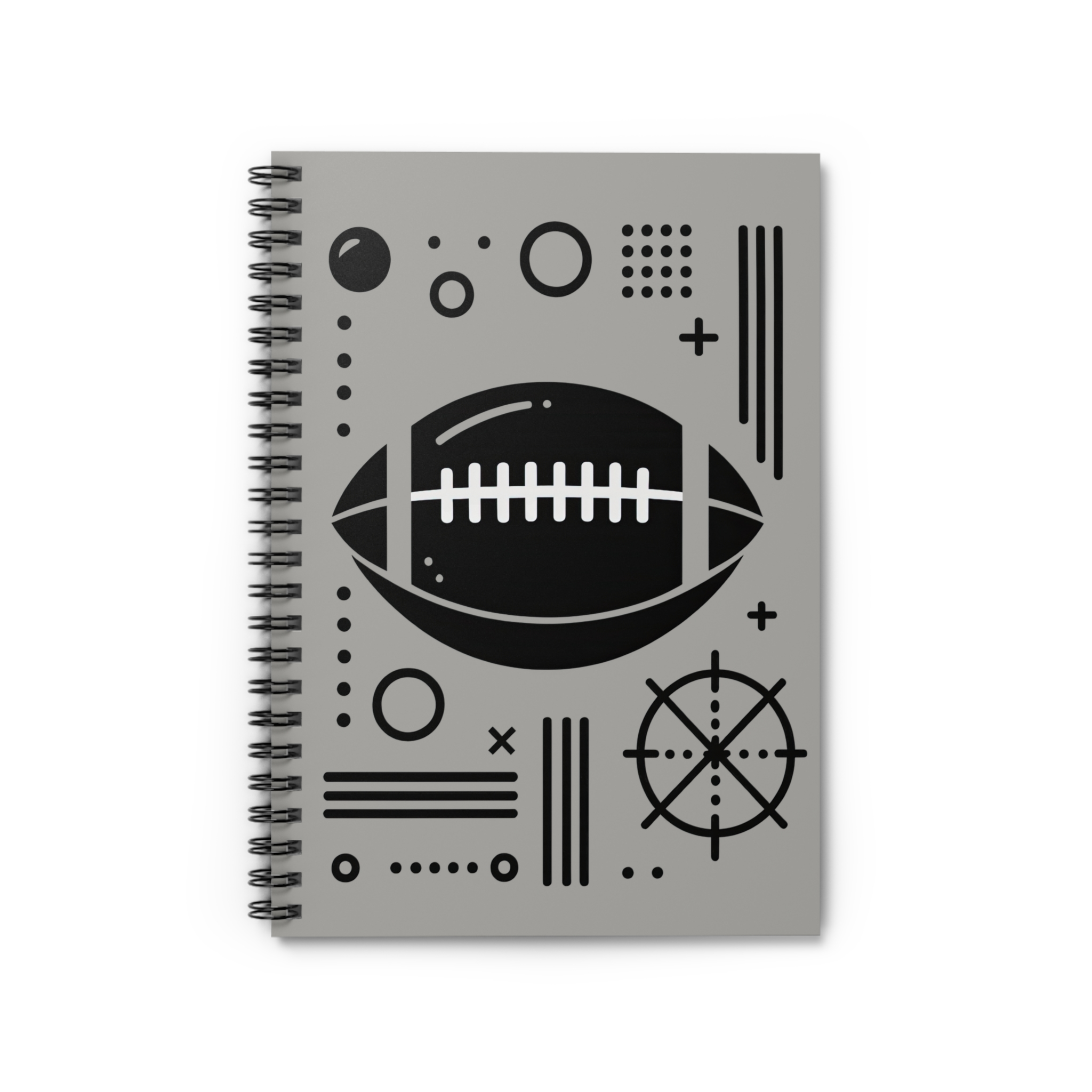 Abstract Geo Football Compact Spiral Notebook