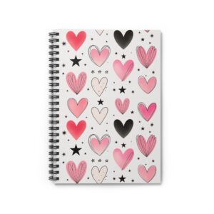 Stars and Hearts 8″ Compact Spiral Notebook
