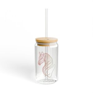 Pink Zebra Glass Tumbler