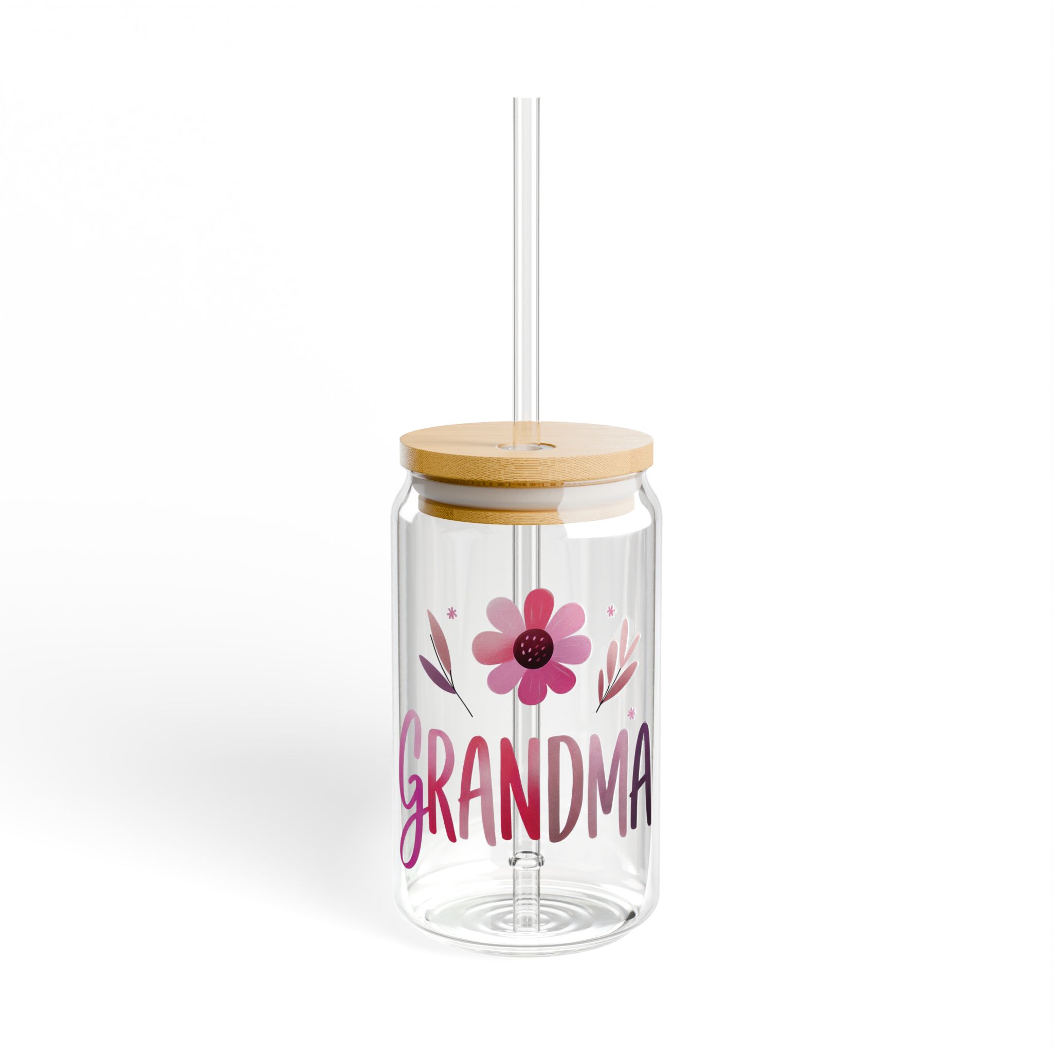 Grandma Fuchsia Wildflower Glass Tumbler