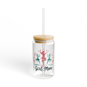 Pink Girl Mom Glass Tumbler