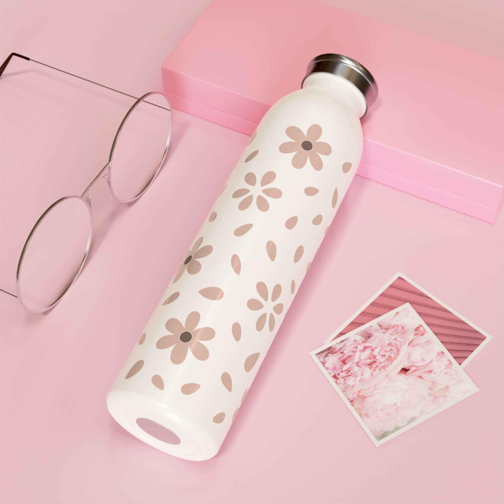 Petals Stainless Steel Slim Water Bottle
