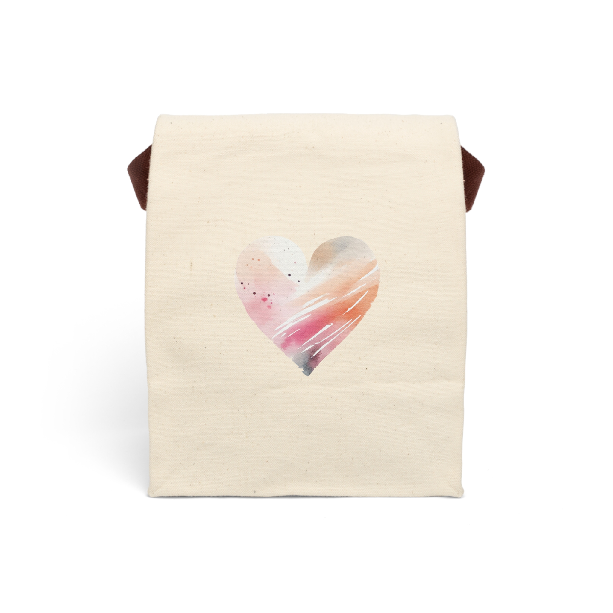 Watercolor Heart Lunch Tote