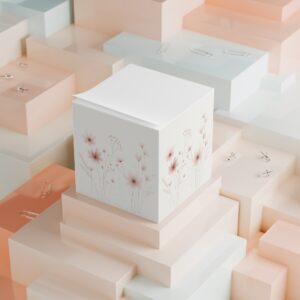 Blush Wildflower Note Cube