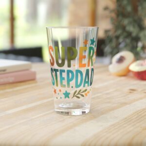 Super Stepdad Pint Glass 16oz