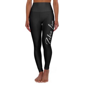 Zebra Love High Waisted Black Yoga Leggings