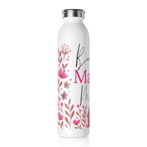 Fuchsia Bonus Mama Magic Stainless Steel Slim Water Bottle