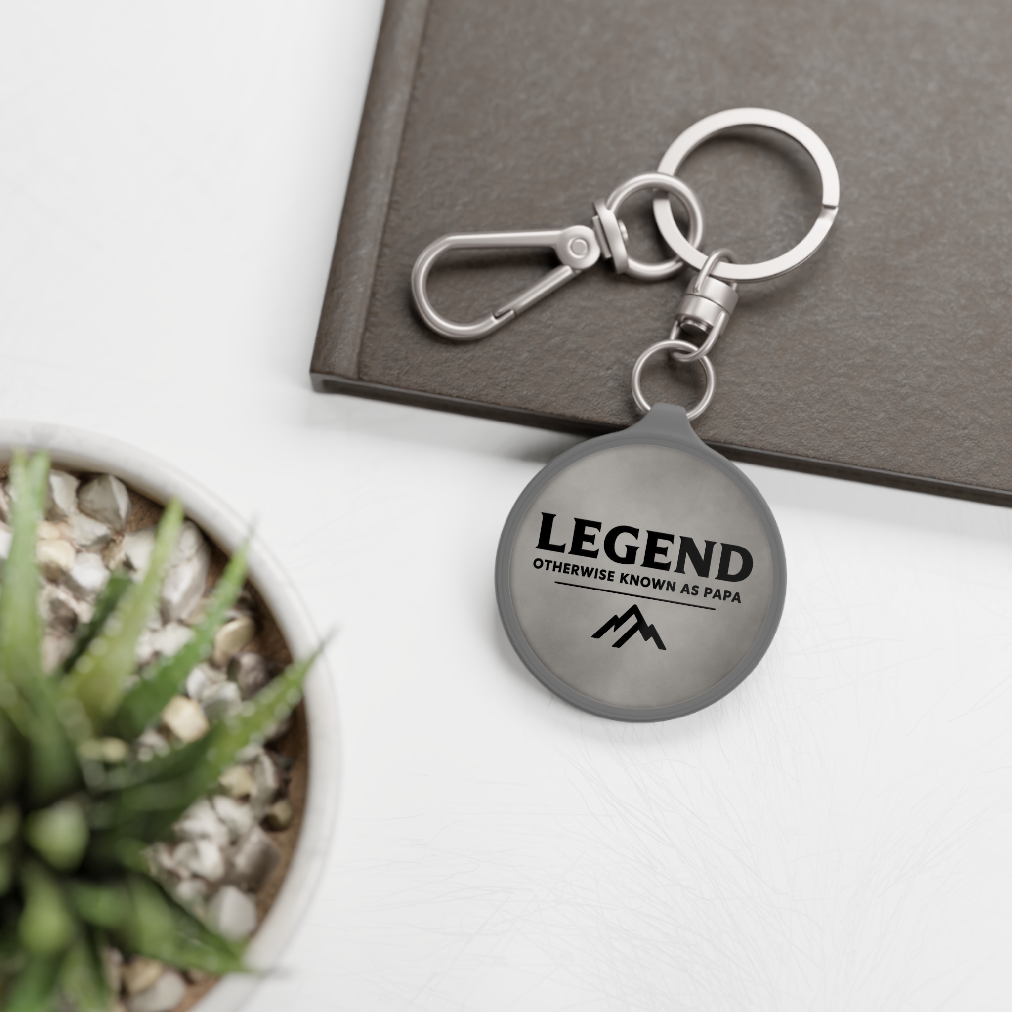 Legend of Papa Keychain Tag